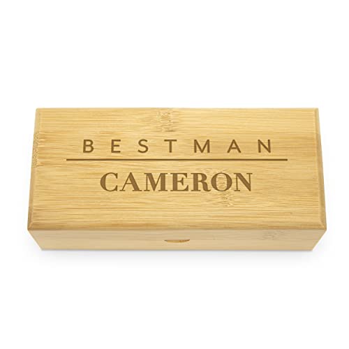 WEDDINGSTAR Custom Engraved Bamboo Wood Sunglasses Case