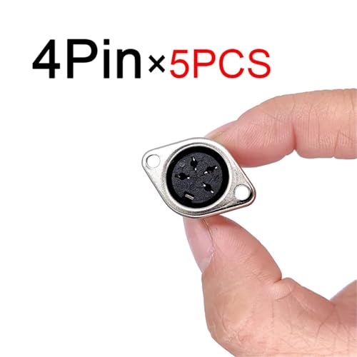 Conector de Cable Midi con Terminal para Soldar Hembra DIN S de 4 Pines Pack de 5 2