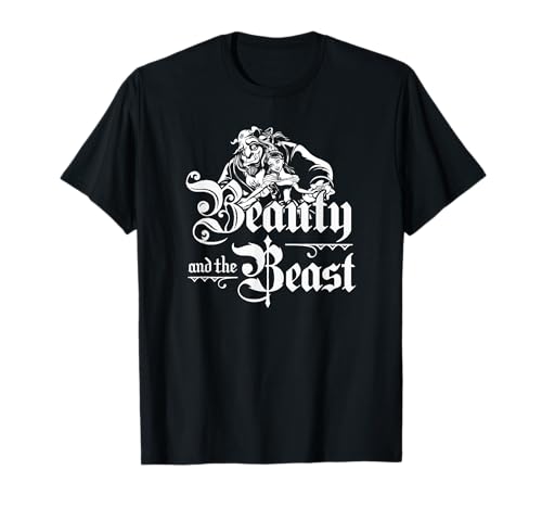 T-shirt Disney La Belle et la Bête graphique coton col rond vêtement femme original
