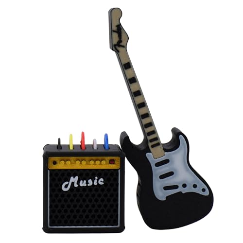 Set de 2 Porta Púas de Guitarra en Forma de Mini Amplificador y Guitarra, Plumillas, Regalo para...