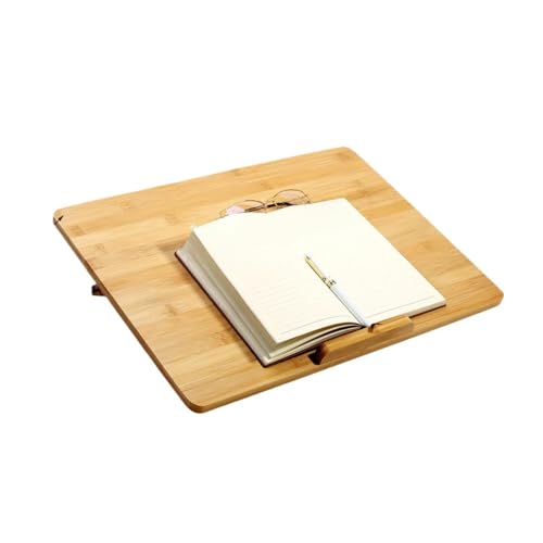 Lamantt本棚 製図板 勉強机 ライティングテーブル 読書台 スプリットスクリーンボード 傾斜テーブル 勉強机/ランプ デスクトップ/寮/自宅 (木の色,50cm単層)