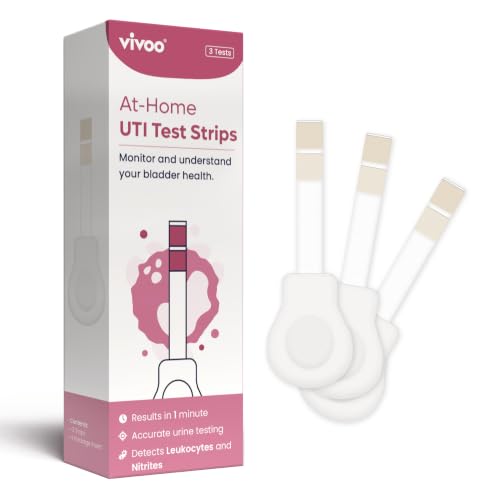 Vivoo UTI Test Strips for Women & Men At-Home Urinary Tract Infection Test Kit | Leukocytes & Nitrites Detection | Results in 60 Seconds | 3 Test Strips | Fast & Easy to Use