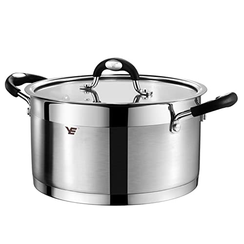 8.4 Qt Mirror Polished Stainless Steel Stock Pot with Lid ,Healthy Cookware Stockpots Stew Pot，Casse