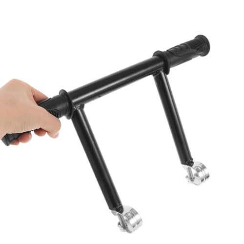 MUCKLILY Kinderwagen Fahrradlenkerverlängerungen Befestigung des Kutschengriffs Fahrrad Lenker verlängerung Universelle Armlehnenhalterung Rostfreier Stahl Black
