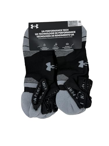 Under Armour Men's UA Performance Tech Cushioned No Show Socks - 6 Pack