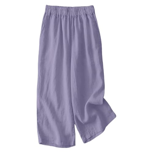 Ensemble fille coton lin anti-chaleur à pantalon large fluide
