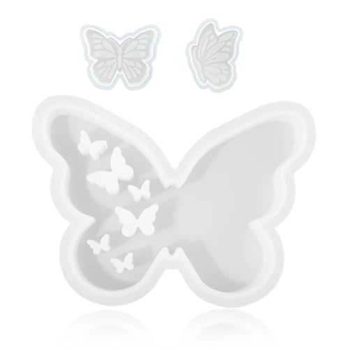 JYNVO 3 moldes de silicona con forma de mariposa, moldes de silicona 3D para fundición con forma de mariposa, utilizados para la fabricación de velas aromáticas artesanales, jabones
