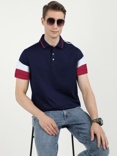 Image of LEOTUDE Men's Matty Regular Fit Half Sleeve Polo T-Shirt Combo (Pack of 3)