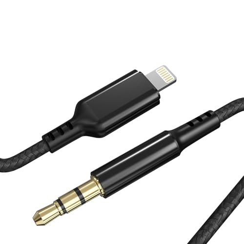 yMFiFؕiz AUX P[u Lightning 3.5mm ϊP[u HIFI I[fBIP[u CgjO to 3.5mm I[fBIϊP[u iC҂ ϋv ubN