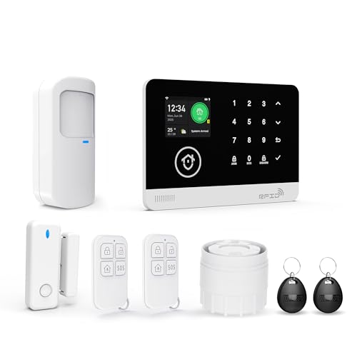 TUGARD Sistema de Alarma, inalámbrico 4G/WiFi, Kits de Seguridad de Alarma para el hogar con Sensor de Puerta/Ventana, alertas de aplicación Tuya, monitoreo Profesional 24/7, Funciona con Alexa y