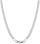 Silver Cuban Link Chain For Men Chain Necklace For Women Girls Boys Non Tarnish 16/18/20/22/24/30...