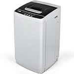 Euhomy 1.03cu.ft Portable Washer, 8.8LBS Capacity Small Portable Washing Machine with 10 Programs 5 Water Levels, Drain Pump and LED Display,Compact Washer for Apartments, RVs, Homes, Light Gray
