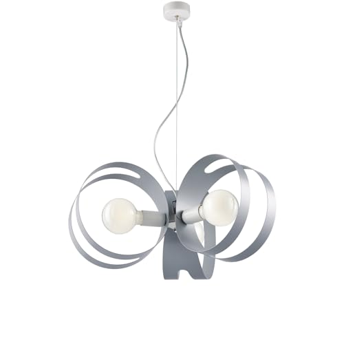 Suspension Peter en fer blanc à 3 lumières d48 cm