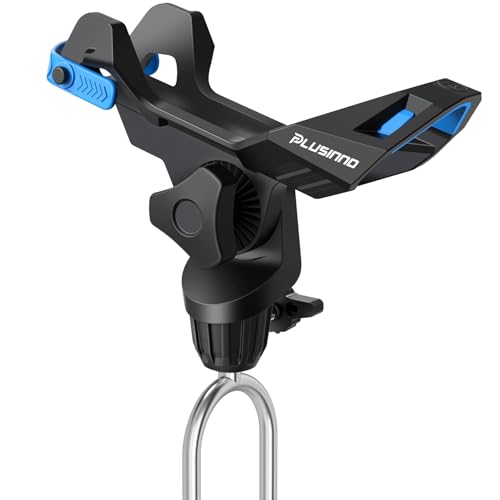 PLUSINNO 1/2/4 Pack Fishing Rod Holder for Ground, Upgraded Rod Holders for Bank Fishing, 360 Degree Adjustable Fishing Rod Holder Equipment, Fishing Gear Gifts for Men.