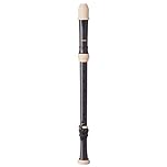 Aulos 511B Symphony Tenor Recorder - English Fingering - Rich & Deep Tone - Strong ABS Resin Construction - Black/Ivory - with Storage Bag, Cleaing Rod and Thumb Rest
