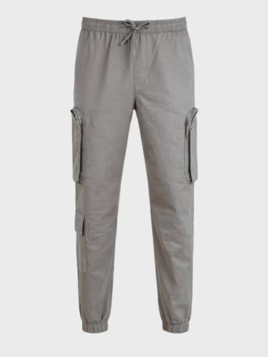 Image of The Indian Garage Co Men Mid-Rise Stretchable Relaxed Fit Cargo Joggers