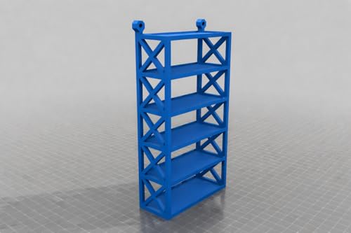 Image of 6-Car Display Rack - Premium Matte Black Tabletop Organizer with Tire Slots & Side Guards for 1:64 Scale Diecast Cars (Hot Wheels, Matchbox, Tomica,)(NO CAR INCLUDED) (Blue)