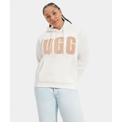 UGG Women's Rey Fluff Logo Hoodie Sweater3