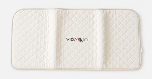 VIDA10 Funda Acolchada Calienta Pies 140x65 cm – Protector Térmico Pies Colchón Matrimonio 140, Relleno Acolchado Suave, Ajuste Elástico, Lavable en Lavadora, Antiácaros e Hipoalergénica