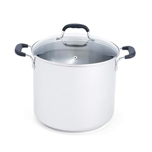 T-fal Specialty Stainless Steel Stockpot 12 Quart Oven Safe 350F Pots and Pans, Cookware Silver