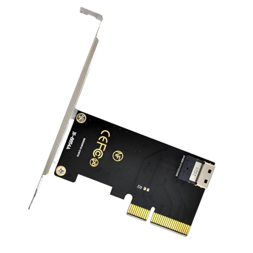 CY Card PCI-E 4X to U.2 U2 Kit SFF-8639 to SFF-8654 Slimline SAS NVME PCIe 3.0 4.0 SSD Adapter for Mainboard