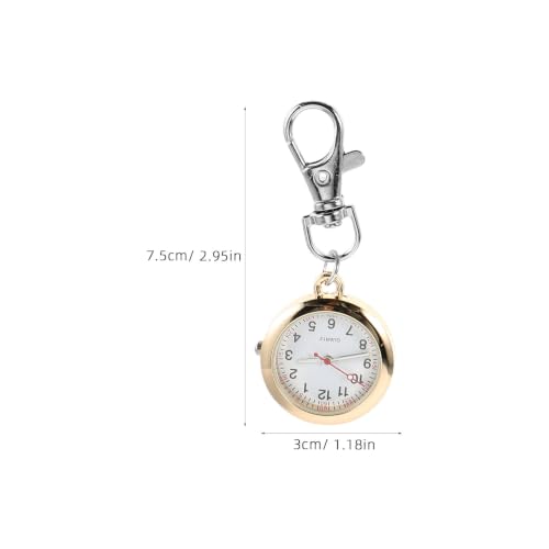 Reloj de bolsillo para enfermeras Cabilock: 6 piezas de acero inoxidable con cuarzo y luz. 2