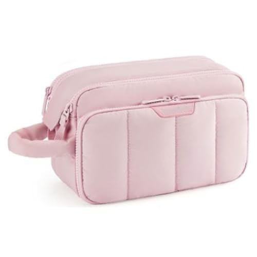 Trousse de maquillage en coton rose pour voyage et cosmétiques