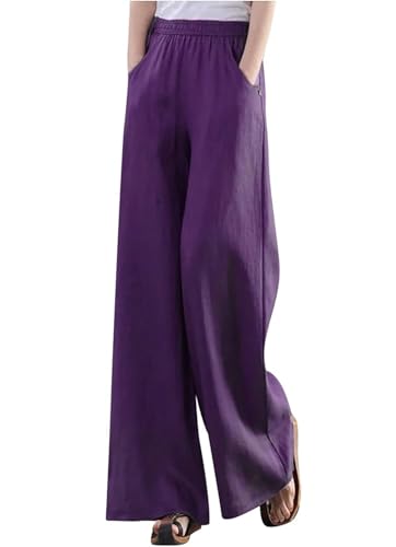 Image of KOTTY Womens Solid Strechable Kikyo Purple Pant
