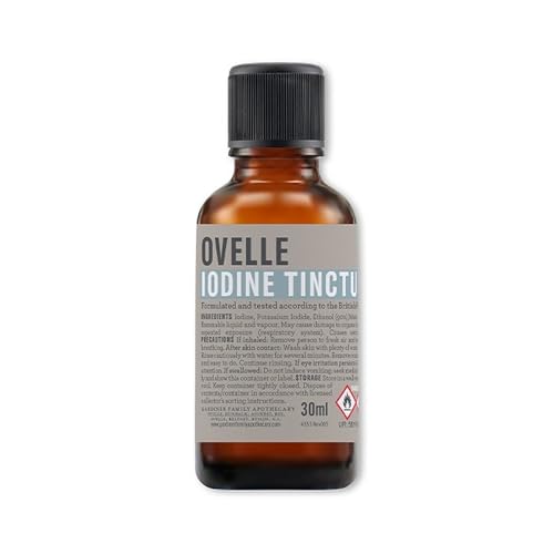 Ovelle Iodine Tincture 30ml - Antiseptic Solution for Skin Cleansing & Wound Care Ready-to-Use Liquid