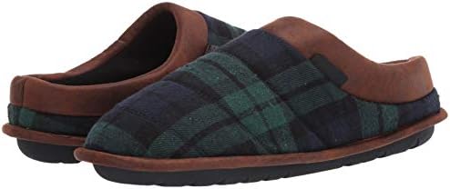 Dearfoams Men's Clog Slipper, Black Watch Plaid, large | Image 6