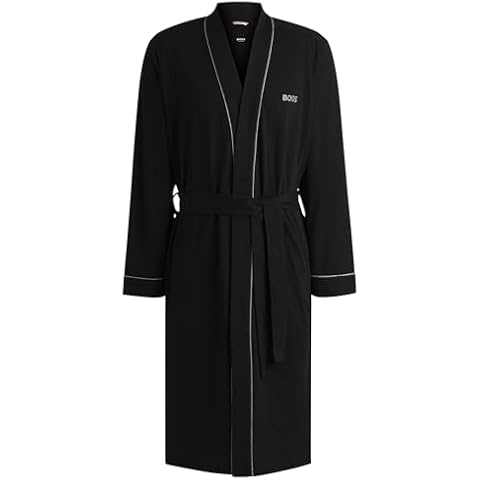 BOSS Men's Kimono BM Black Bathrobe Cover