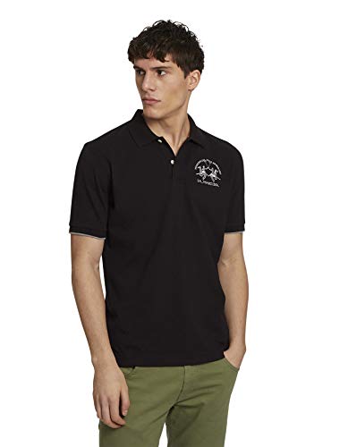 La Martina - Herren-Poloshirt Regular fit, Schwarz, Man