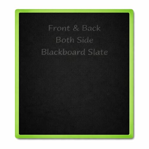 Image of YAJNAS Double Sided Blackboard Slate Chalkboard Slate | Pre-Writing Toys for Kids, 12x10 Inch (30x25 cm), Learning Board with Colourful Frame, Educational Writing and Drawing Tool for Kids