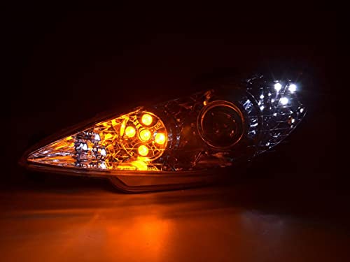 Phares Daylight Led pour 206 1998-2005 chrome