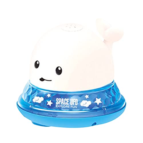mecaponn お風呂 おもちゃ 泳ぐ 赤ちゃん 光るおもちゃ おふろ くじら 自動噴水 水遊び UFO 噴水おもちゃ ピカピカ LEDライト ベビー 浴槽 可愛い バス 電動おもちゃ ウォーターゲーム 面白い プール 赤ちゃん プレゼント (UFOベー