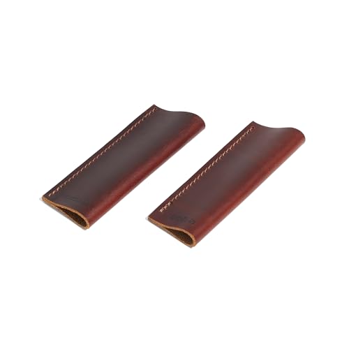 Made In Cookware - Leather Handle Covers - Set of 2 - Custom fit to The Carbon Steel Griddle and Grill Press