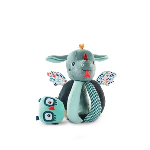 Hochet à poignées Joe le dragon Lilliputiens pour aider bébé à attraper ses jouets