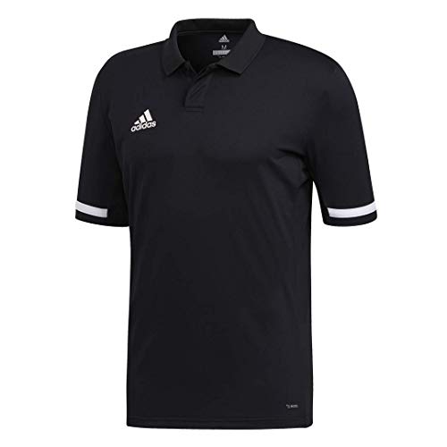adidas Male Team 19 Polo Shirt, Black/White , M