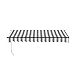 ALEKO AW12X10GREYWHT Retractable Patio Awning 12 x 10 Feet Gray and White Striped