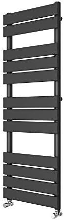 Requena Heated Towel Rail Anthracite Grey Bathroom Ladder Radiator (Flat, 1000x450)