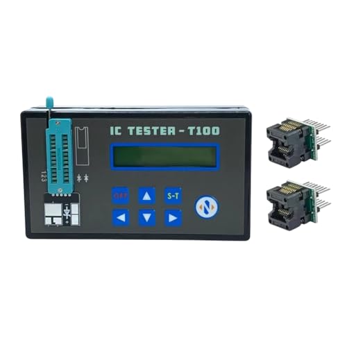 Juqoyue Comprobador de Circuitos Integrados LED Comprobador de Transistores Circuito de Prueba Chip IC General para Chips Lógicos de Prueba 74HC 74LS CD40 45/145