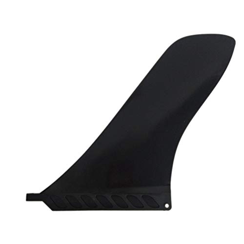 Leoie - Aleta de plástico duro para tabla de surf y longboard, 9 pulgadas, Negro 9 pulgadas, medium
