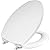 MAYFAIR Bennett Toilet Seat with Chrome Hinges will Slow Close and Never Come Loose & Cassel Slow-Close, Removable Enameled Wood Toilet Seat That Will Never Loosen