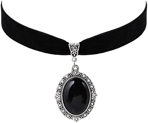 Sacina Gothic Vintage Victorian Choker Necklace, Cameo Choker Necklace, Black Velvet Choker, Goth Vintage Jewelry Gift for Women, Christmas Gift for Girls, Mother, Friends