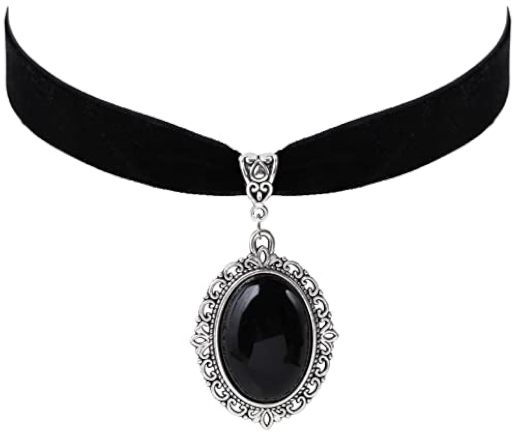 Black Velvet Victorian Choker Necklace for Women