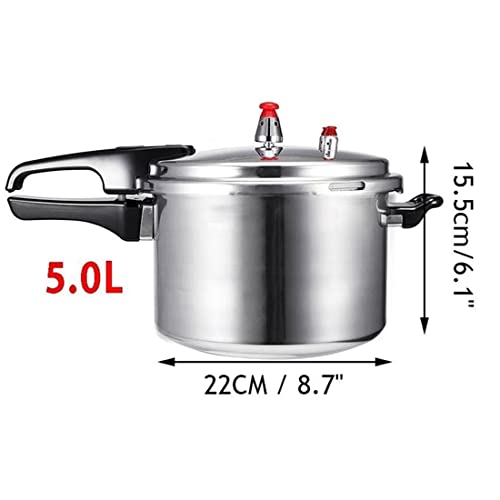 MidiLi-Aluminum-Pressure-Cooker-with-Canning-Rack-wEasy-Lock-Lid-Multiple-Pressure-Control-Protection-for-Stewing-Steaming-Canning-Size-22CM-5L