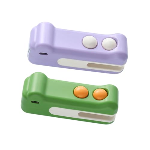 Hkfgdjdl Sellador y cortador de bolsas USB recargable con almacenamiento magnético, dispositivo compacto de conservación de alimentos para viajes en casa
