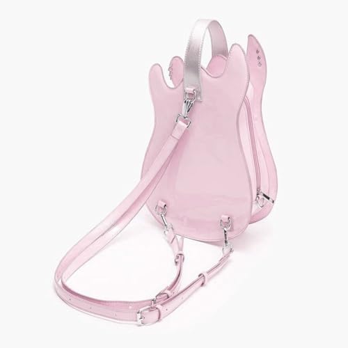 Sac à dos rose forme guitare idéal pour les sorties entre amies et le style Y2K