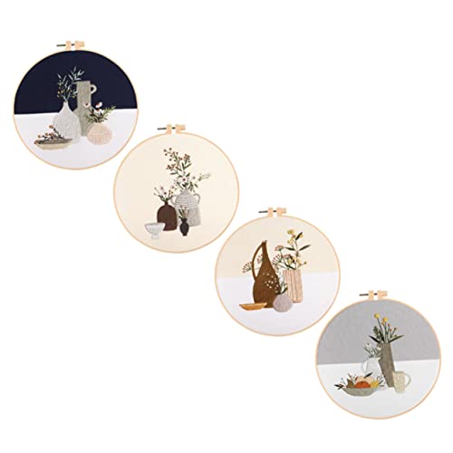 Kit Broderie Point de Croix pour Activité DIY et Décoration Maison Cosy