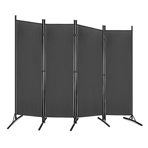 YUENFONG Paravent Raumteiler 205cm x 180cm Outdoor Stellwand Sichtschutzwand Trennwand Sichtschutz für Garten, Balkon, Büros, Mit Erdnägeln und Kabelbindern (Anthrazit) Cover